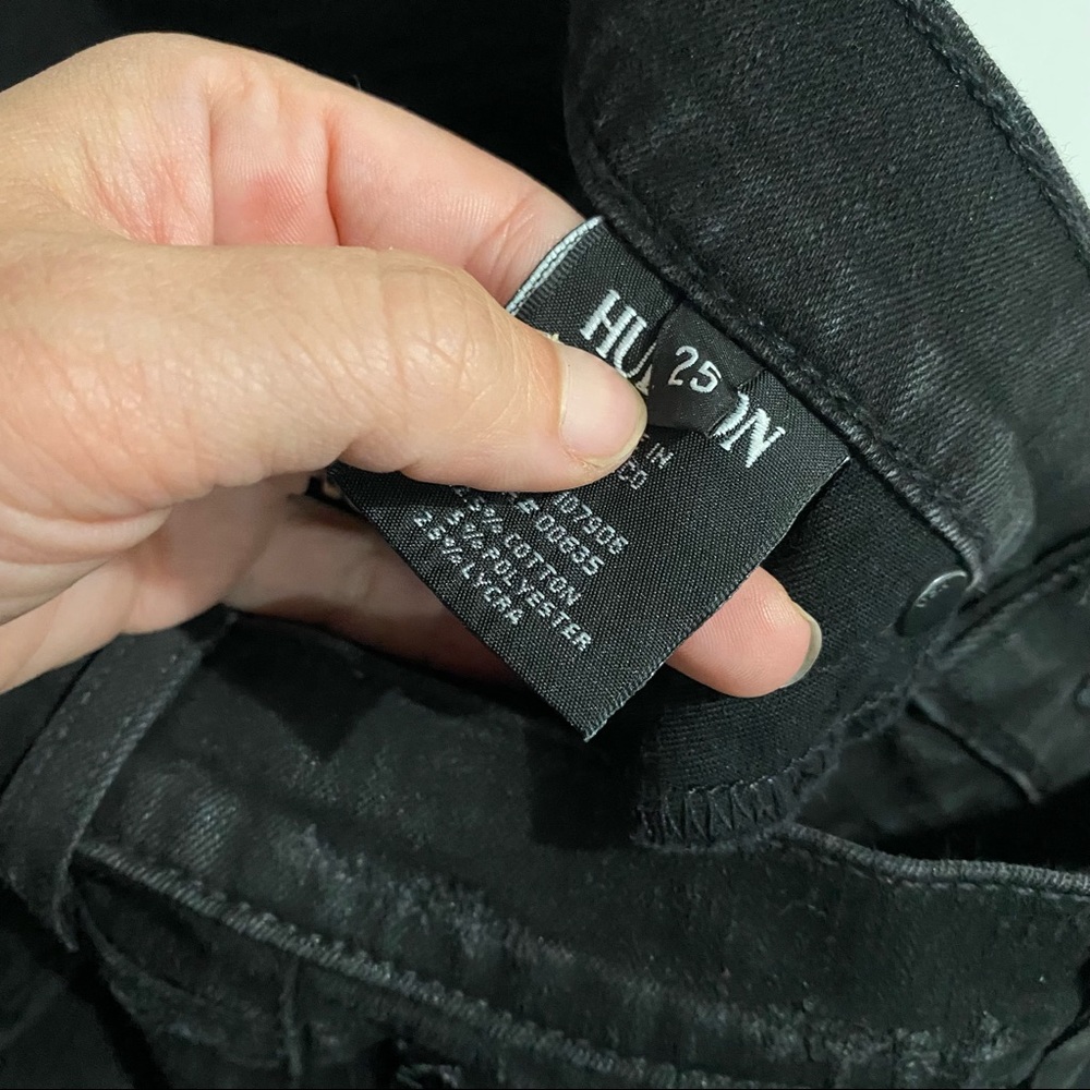 Hudson jeans krista skinny destroyed black size 25 - Picture 7 of 8